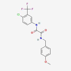 molecular formula C17H14ClF3N2O3 B5079207 N'-[4-chloro-3-(trifluoromethyl)phenyl]-N-[(4-methoxyphenyl)methyl]oxamide 