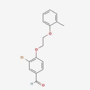 molecular formula C16H15BrO3 B5079220 3-bromo-4-[2-(2-methylphenoxy)ethoxy]benzaldehyde 