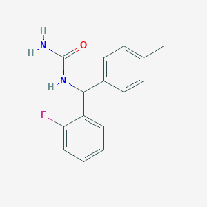 molecular formula C15H15FN2O B5079353 N-[(2-fluorophenyl)(4-methylphenyl)methyl]urea 