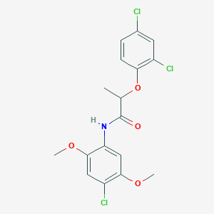 molecular formula C17H16Cl3NO4 B5079420 N-(4-chloro-2,5-dimethoxyphenyl)-2-(2,4-dichlorophenoxy)propanamide 