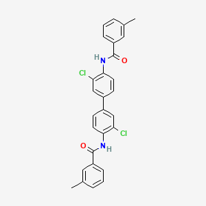molecular formula C28H22Cl2N2O2 B5079587 N-[2-chloro-4-[3-chloro-4-[(3-methylbenzoyl)amino]phenyl]phenyl]-3-methylbenzamide 
