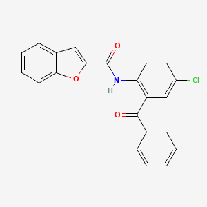molecular formula C22H14ClNO3 B5079795 N-(2-benzoyl-4-chlorophenyl)-1-benzofuran-2-carboxamide 