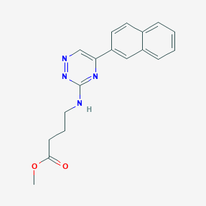 molecular formula C18H18N4O2 B5079840 methyl 4-{[5-(2-naphthyl)-1,2,4-triazin-3-yl]amino}butanoate 
