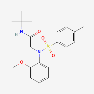 molecular formula C20H26N2O4S B5079880 N~1~-(tert-butyl)-N~2~-(2-methoxyphenyl)-N~2~-[(4-methylphenyl)sulfonyl]glycinamide 