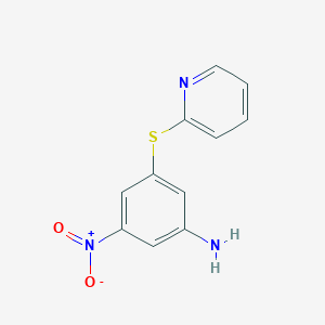 B507992 3-Nitro-5-(pyridin-2-ylsulfanyl)-phenylamine CAS No. 208038-99-7