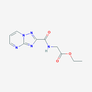 molecular formula C10H11N5O3 B508014 ethyl N-([1,2,4]triazolo[1,5-a]pyrimidin-2-ylcarbonyl)glycinate CAS No. 438212-79-4