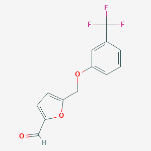 molecular formula C13H9F3O3 B508023 5-{[3-(Trifluoromethyl)phenoxy]methyl}-2-furaldehyde CAS No. 438220-94-1