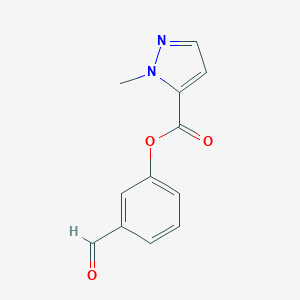 molecular formula C12H10N2O3 B508028 3-formylphenyl 1-methyl-1H-pyrazole-5-carboxylate CAS No. 512809-36-8