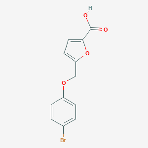 molecular formula C12H9BrO4 B508033 5-[(4-Bromophenoxy)methyl]furan-2-carboxylic acid CAS No. 74556-58-4