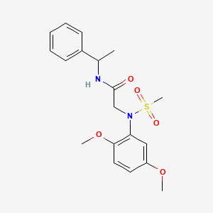 molecular formula C19H24N2O5S B5080600 N~2~-(2,5-dimethoxyphenyl)-N~2~-(methylsulfonyl)-N~1~-(1-phenylethyl)glycinamide 