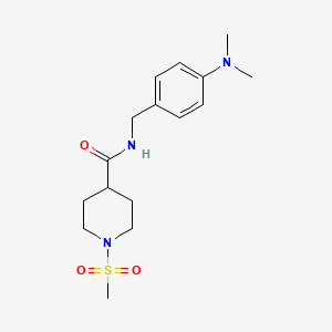 molecular formula C16H25N3O3S B5080627 N-[4-(dimethylamino)benzyl]-1-(methylsulfonyl)-4-piperidinecarboxamide 