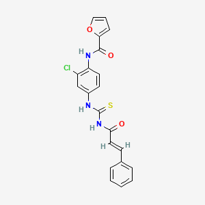 molecular formula C21H16ClN3O3S B5080717 N-(2-chloro-4-{[(cinnamoylamino)carbonothioyl]amino}phenyl)-2-furamide 