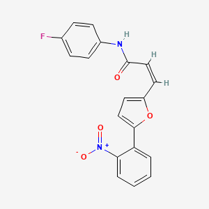molecular formula C19H13FN2O4 B5080753 N-(4-fluorophenyl)-3-[5-(2-nitrophenyl)-2-furyl]acrylamide 