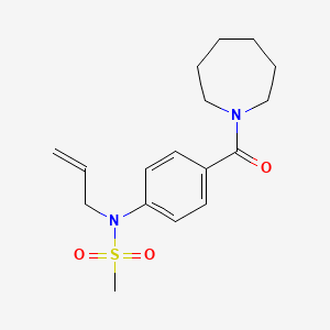 molecular formula C17H24N2O3S B5080871 N-allyl-N-[4-(1-azepanylcarbonyl)phenyl]methanesulfonamide 