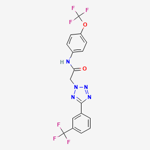 molecular formula C17H11F6N5O2 B5080912 N-[4-(TRIFLUOROMETHOXY)PHENYL]-2-{5-[3-(TRIFLUOROMETHYL)PHENYL]-2H-1,2,3,4-TETRAZOL-2-YL}ACETAMIDE 