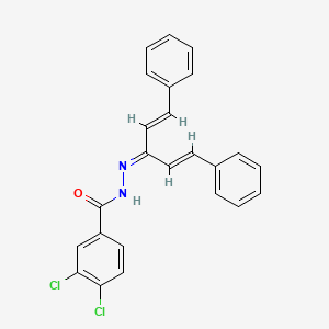 molecular formula C24H18Cl2N2O B5080932 3,4-dichloro-N-[[(1E,4E)-1,5-diphenylpenta-1,4-dien-3-ylidene]amino]benzamide 