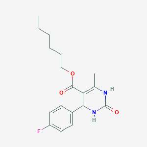 molecular formula C18H23FN2O3 B5080964 Hexyl 4-(4-fluorophenyl)-6-methyl-2-oxo-1,2,3,4-tetrahydropyrimidine-5-carboxylate 