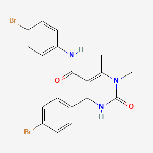 molecular formula C19H17Br2N3O2 B5080990 N,6-bis(4-bromophenyl)-3,4-dimethyl-2-oxo-1,6-dihydropyrimidine-5-carboxamide 