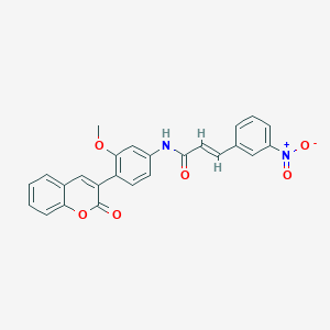molecular formula C25H18N2O6 B5081016 N-[3-methoxy-4-(2-oxo-2H-chromen-3-yl)phenyl]-3-(3-nitrophenyl)acrylamide 