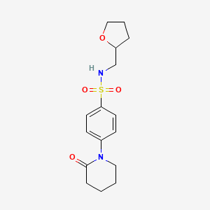 molecular formula C16H22N2O4S B5081095 N-(oxolan-2-ylmethyl)-4-(2-oxopiperidin-1-yl)benzenesulfonamide 