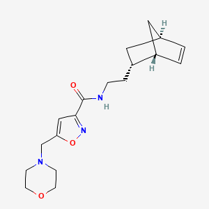 molecular formula C18H25N3O3 B5081112 N-[2-[(1S,2S,4S)-2-bicyclo[2.2.1]hept-5-enyl]ethyl]-5-(morpholin-4-ylmethyl)-1,2-oxazole-3-carboxamide 