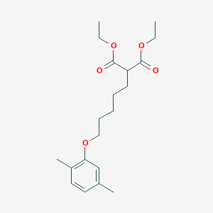 molecular formula C20H30O5 B5081293 Diethyl 2-[5-(2,5-dimethylphenoxy)pentyl]propanedioate 
