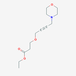molecular formula C13H21NO4 B5081327 Ethyl 3-(4-morpholin-4-ylbut-2-ynoxy)propanoate 