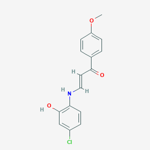 molecular formula C16H14ClNO3 B5081375 (E)-3-(4-chloro-2-hydroxyanilino)-1-(4-methoxyphenyl)prop-2-en-1-one 
