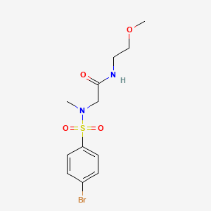 molecular formula C12H17BrN2O4S B5081400 N~2~-[(4-bromophenyl)sulfonyl]-N~1~-(2-methoxyethyl)-N~2~-methylglycinamide 