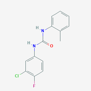 molecular formula C14H12ClFN2O B5081418 N-(3-chloro-4-fluorophenyl)-N'-(2-methylphenyl)urea 