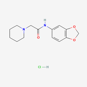 molecular formula C14H19ClN2O3 B5081424 N-1,3-benzodioxol-5-yl-2-(1-piperidinyl)acetamide hydrochloride 
