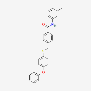 molecular formula C27H23NO2S B5081525 N-(3-methylphenyl)-4-{[(4-phenoxyphenyl)thio]methyl}benzamide 