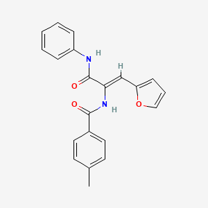 molecular formula C21H18N2O3 B5081656 N-[(Z)-3-anilino-1-(furan-2-yl)-3-oxoprop-1-en-2-yl]-4-methylbenzamide 