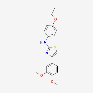 molecular formula C19H20N2O3S B5081789 4-(3,4-dimethoxyphenyl)-N-(4-ethoxyphenyl)-1,3-thiazol-2-amine 
