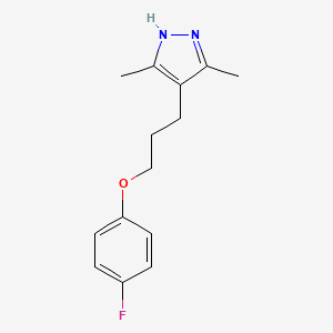 molecular formula C14H17FN2O B5081852 4-(3-(4-Fluorophenoxy)propyl)-3,5-dimethyl-1H-pyrazole 