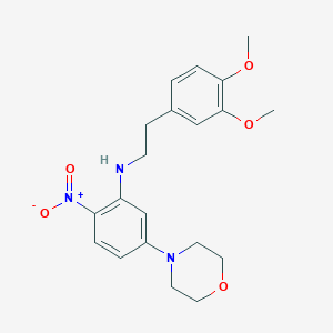 molecular formula C20H25N3O5 B5081868 N-[2-(3,4-dimethoxyphenyl)ethyl]-5-(morpholin-4-yl)-2-nitroaniline 