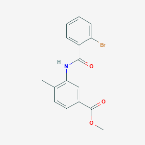 molecular formula C16H14BrNO3 B5081881 methyl 3-[(2-bromobenzoyl)amino]-4-methylbenzoate 