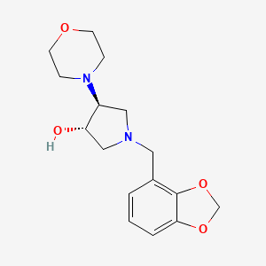 molecular formula C16H22N2O4 B5081902 (3S,4S)-1-(1,3-benzodioxol-4-ylmethyl)-4-morpholin-4-ylpyrrolidin-3-ol 