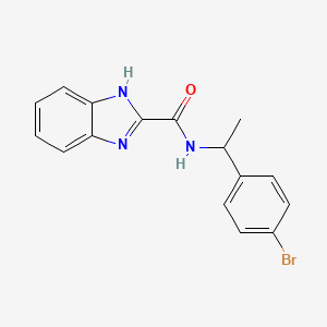 molecular formula C16H14BrN3O B5081936 N-[1-(4-bromophenyl)ethyl]-1H-benzimidazole-2-carboxamide 