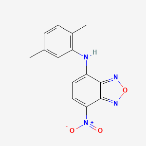 molecular formula C14H12N4O3 B5081960 N-(2,5-dimethylphenyl)-7-nitro-2,1,3-benzoxadiazol-4-amine 
