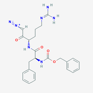 molecular formula C24H29N7O4 B050820 Carbobenzoxyphenylalanylarginyldiazomethane CAS No. 113823-66-8