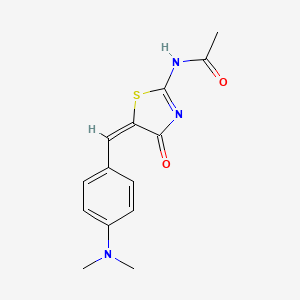 molecular formula C14H15N3O2S B5082005 N-[(5E)-5-[[4-(dimethylamino)phenyl]methylidene]-4-oxo-1,3-thiazol-2-yl]acetamide 
