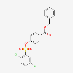 molecular formula C20H14Cl2O5S B5082008 Benzyl 4-[(2,5-dichlorobenzenesulfonyl)oxy]benzoate 