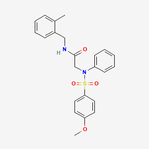 molecular formula C23H24N2O4S B5082099 N~2~-[(4-methoxyphenyl)sulfonyl]-N~1~-(2-methylbenzyl)-N~2~-phenylglycinamide 