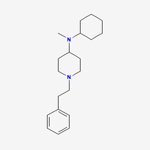 molecular formula C20H32N2 B5082120 N-cyclohexyl-N-methyl-1-(2-phenylethyl)piperidin-4-amine 