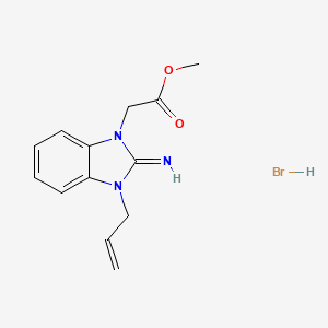 molecular formula C13H16BrN3O2 B5082184 methyl (3-allyl-2-imino-2,3-dihydro-1H-benzimidazol-1-yl)acetate hydrobromide 
