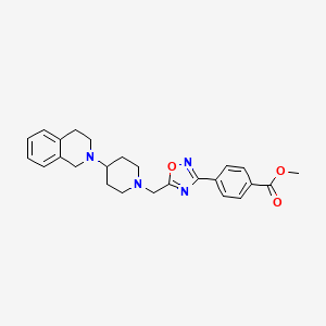 molecular formula C25H28N4O3 B5082223 methyl 4-[5-[[4-(3,4-dihydro-1H-isoquinolin-2-yl)piperidin-1-yl]methyl]-1,2,4-oxadiazol-3-yl]benzoate 