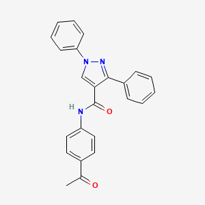 molecular formula C24H19N3O2 B5082260 N-(4-acetylphenyl)-1,3-diphenylpyrazole-4-carboxamide 