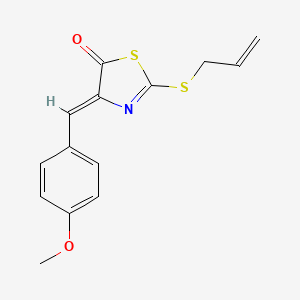 molecular formula C14H13NO2S2 B5082298 2-(allylthio)-4-(4-methoxybenzylidene)-1,3-thiazol-5(4H)-one 