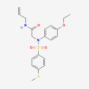 molecular formula C20H24N2O4S2 B5082381 N~1~-allyl-N~2~-(4-ethoxyphenyl)-N~2~-{[4-(methylthio)phenyl]sulfonyl}glycinamide 